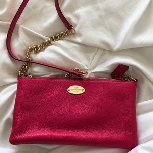 Hot pink coach purse/wallet